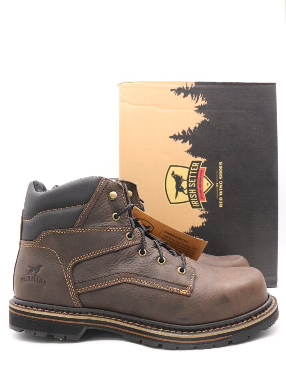 New Irish Setter Kittson Work Boots Men's Sz 13 D Brown Leather Slip Resistant